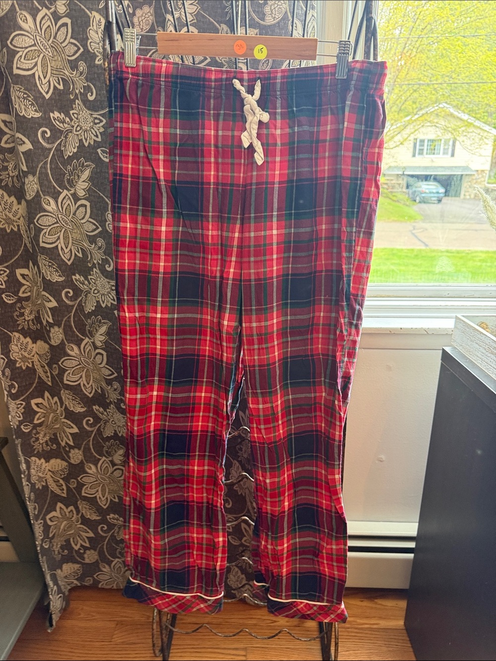 Victoria's Secret Red and Black Plaid Lounge Pants